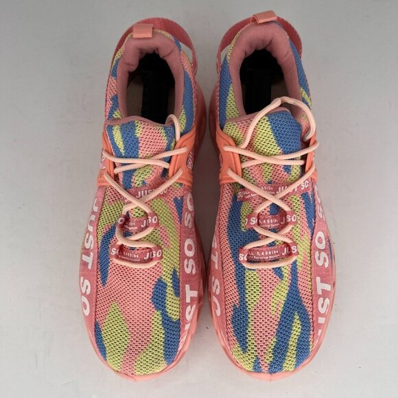Just SoSo Womens Pink Tie Dye Mesh Lace Up Low Top Size 9.5 Running Shoes - Picture 4 of 10